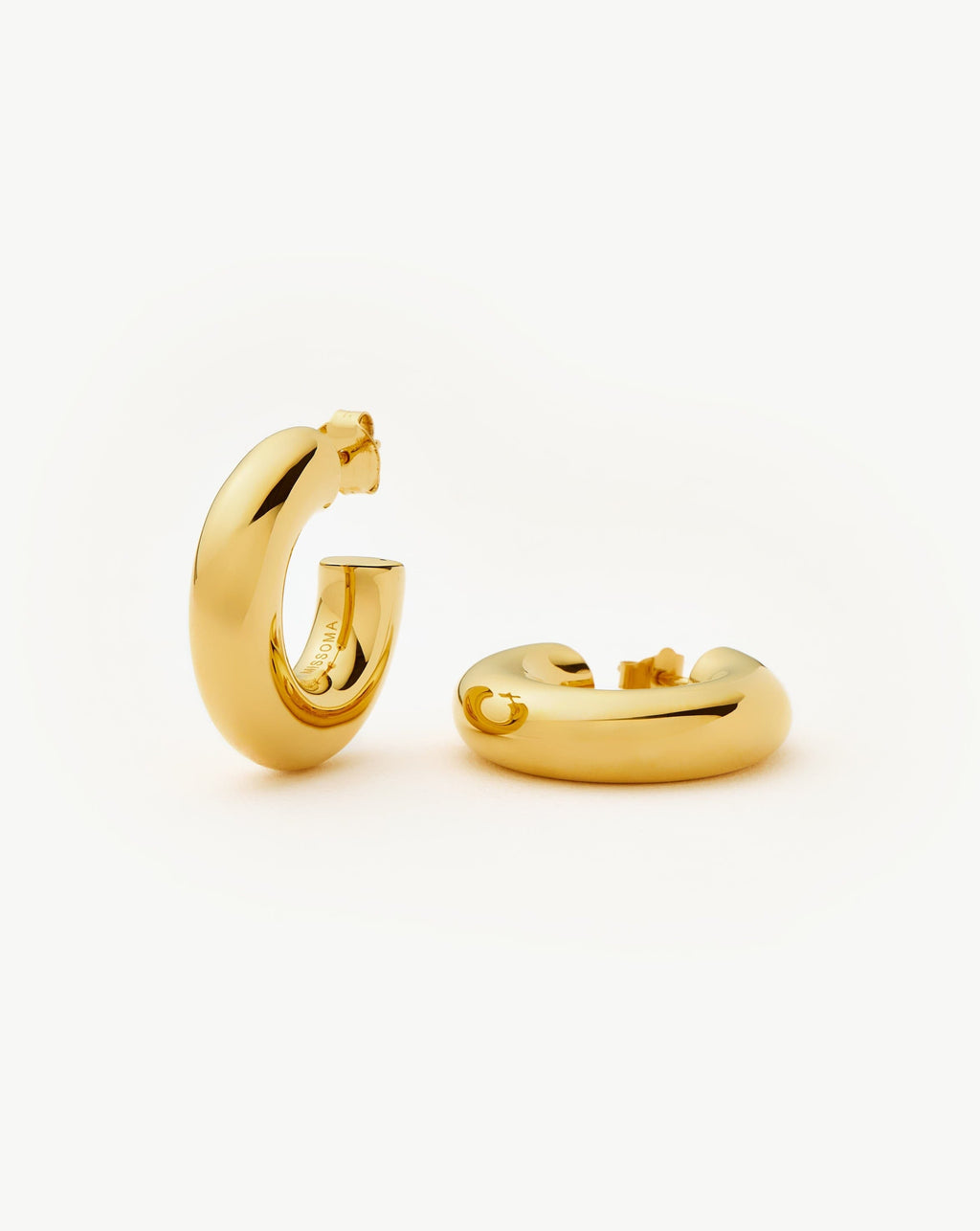 Chubby Medium Hoop Earrings | 18ct Gold Vermeil