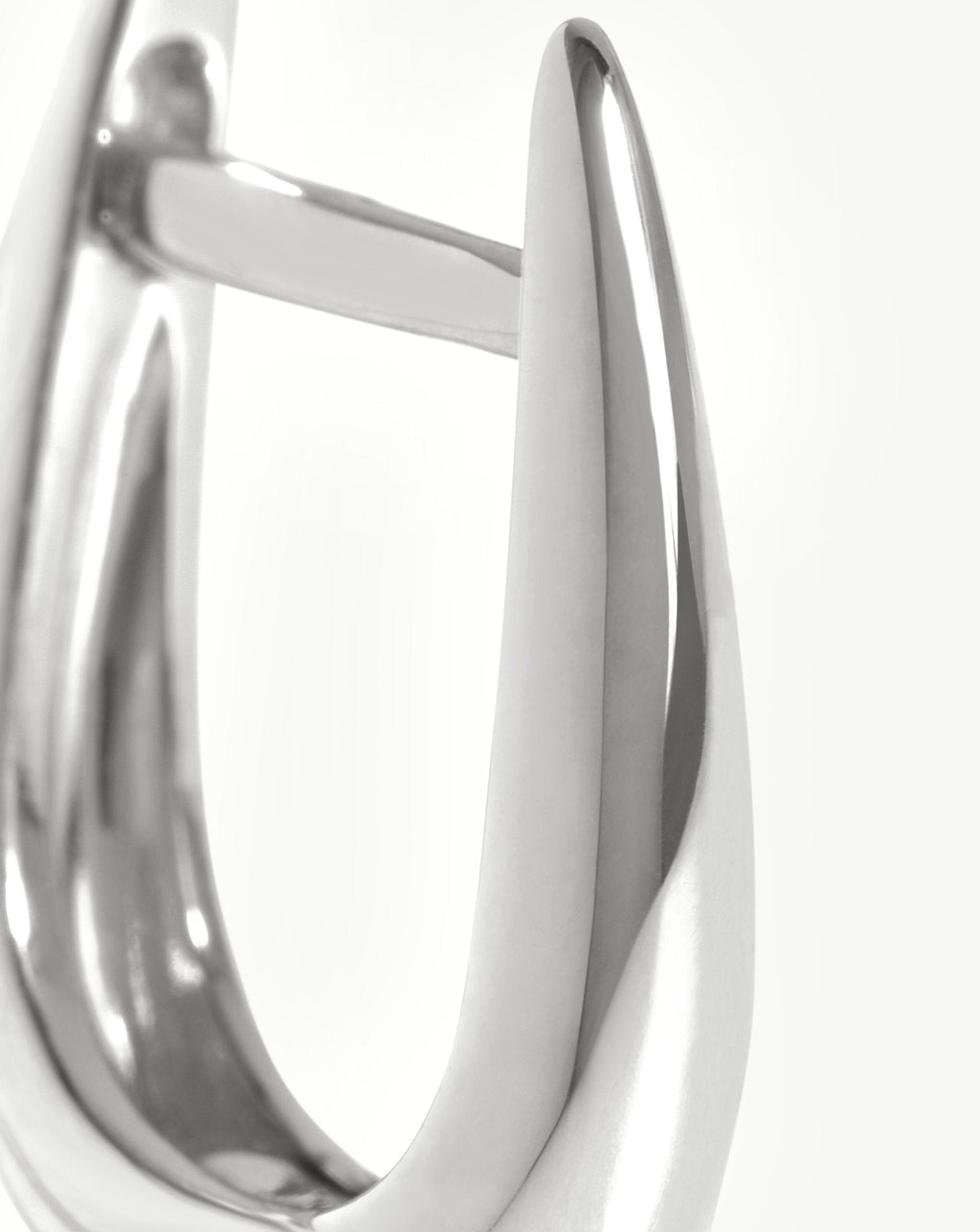 Solid Gold Claw Huggies | 14ct White Gold