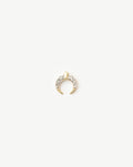 Solid Gold Lucy Williams Horn Single Stud Earring | 14ct Solid Gold/Diamond