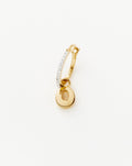 Initial Single Charm Hoop Earring - Initial O | 18ct Gold Vermeil