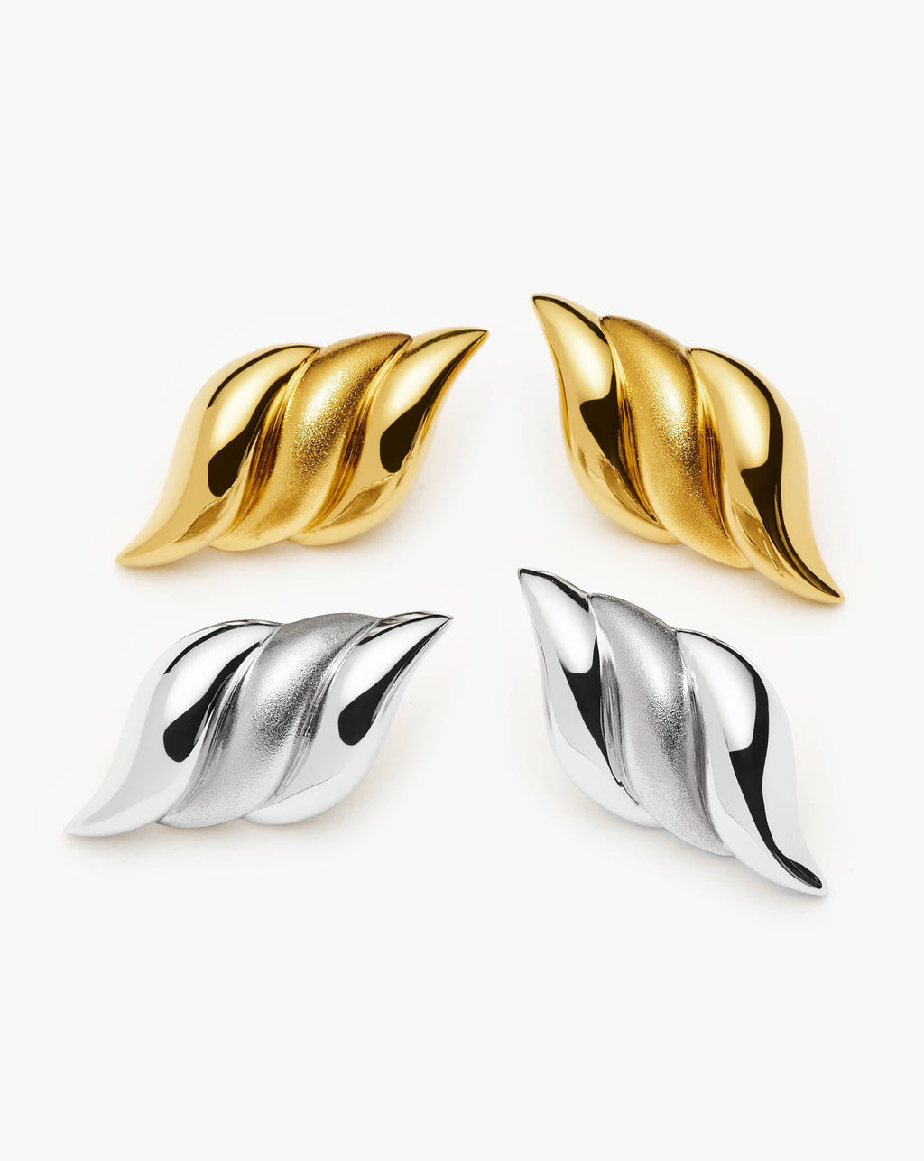 Savi Signature Oversized Stud Earrings | 18ct Gold Plated