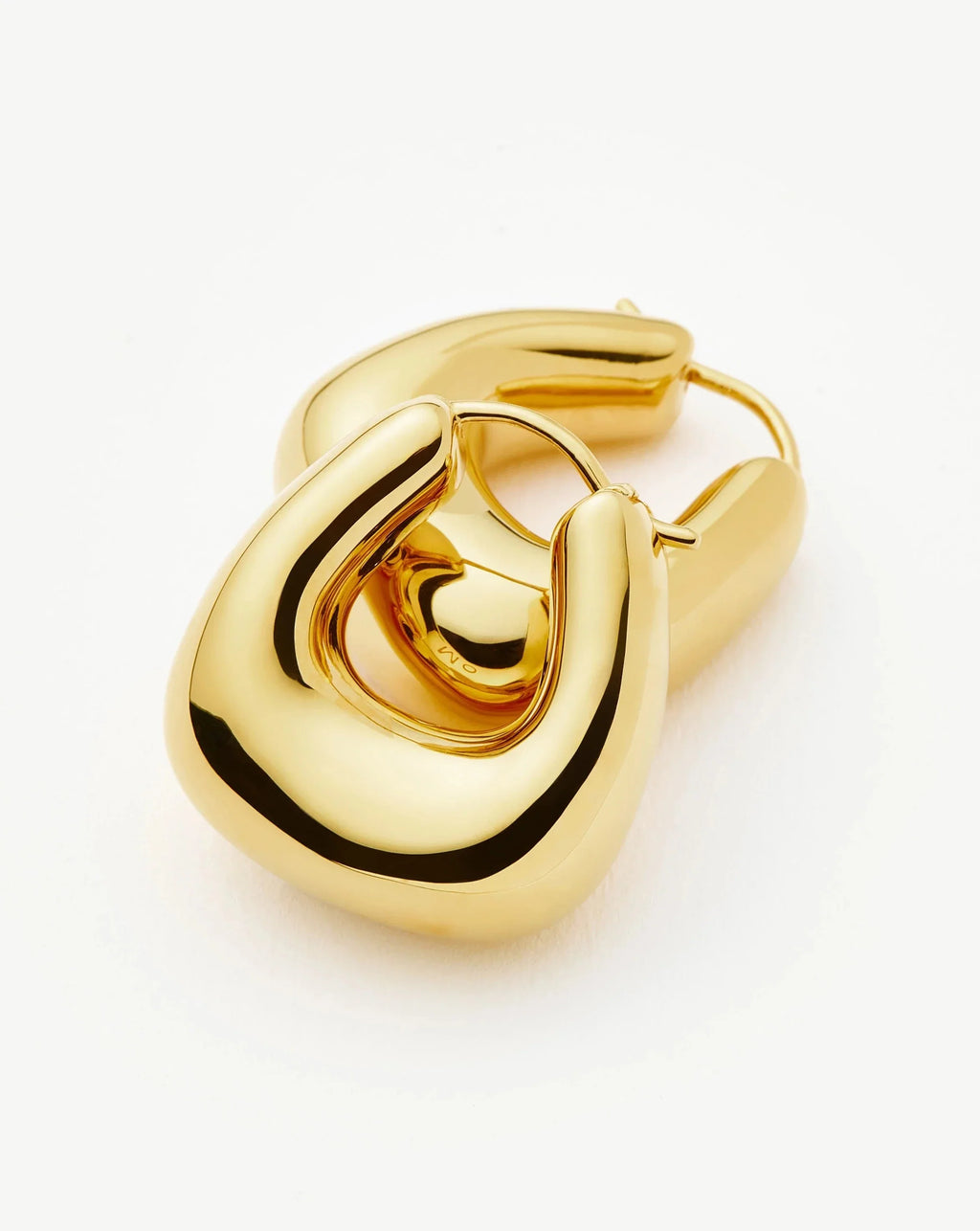 Sculptural Chubby Small Hoop Earrings | 18ct Gold Plated