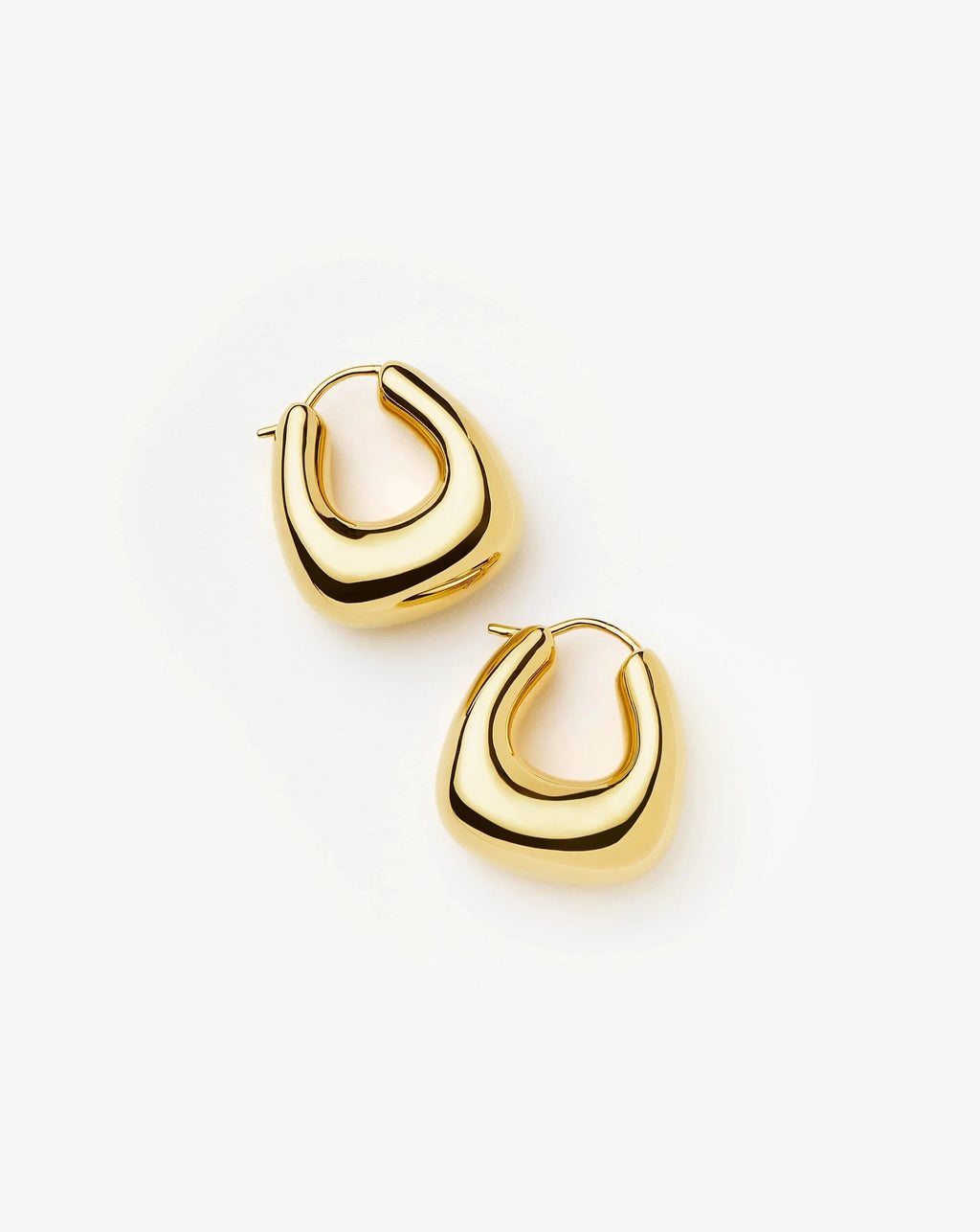 Sculptural Chubby Small Hoop Earrings | 18ct Gold Plated