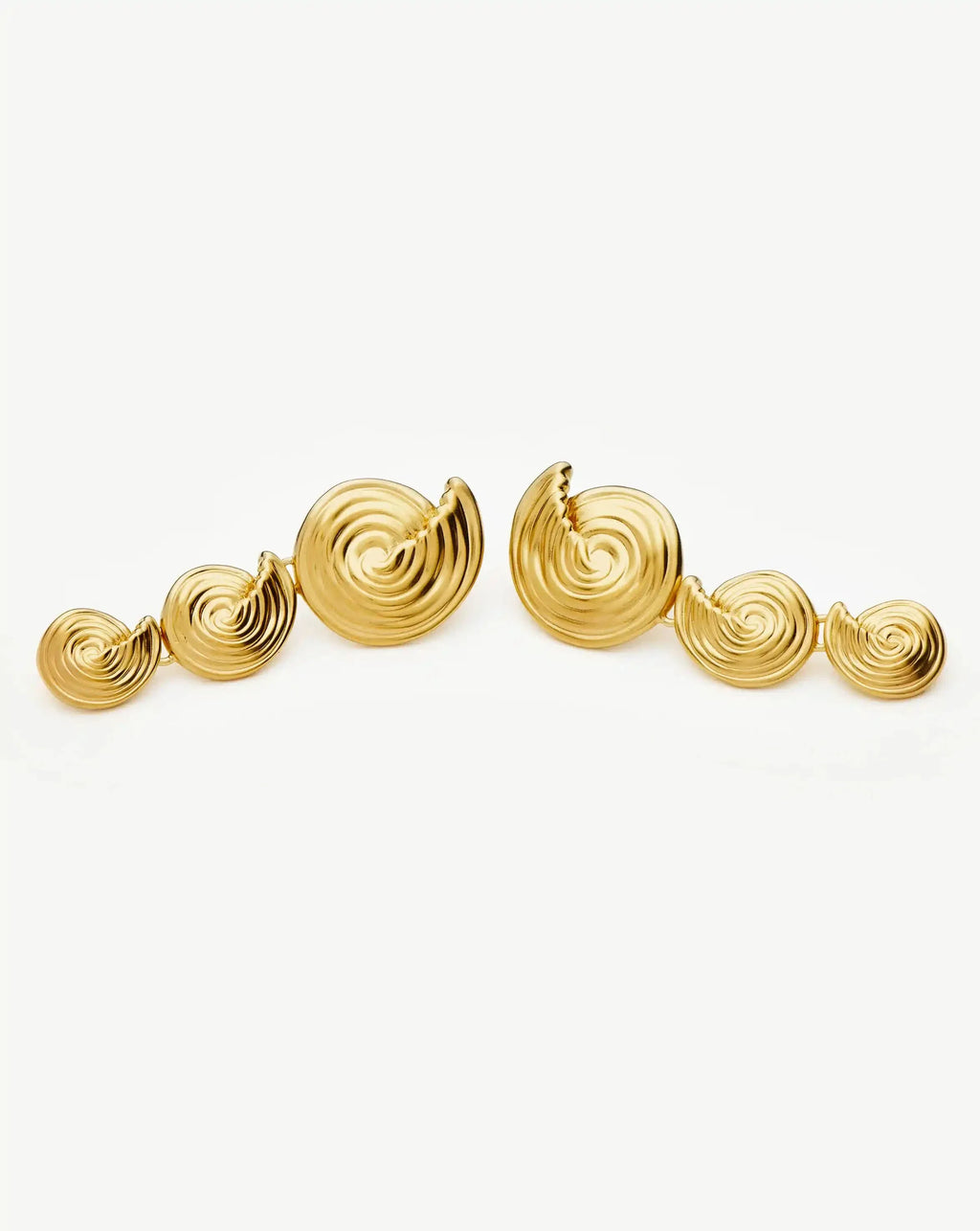 Spiral Statement Drop Earrings | 18ct Gold Plated