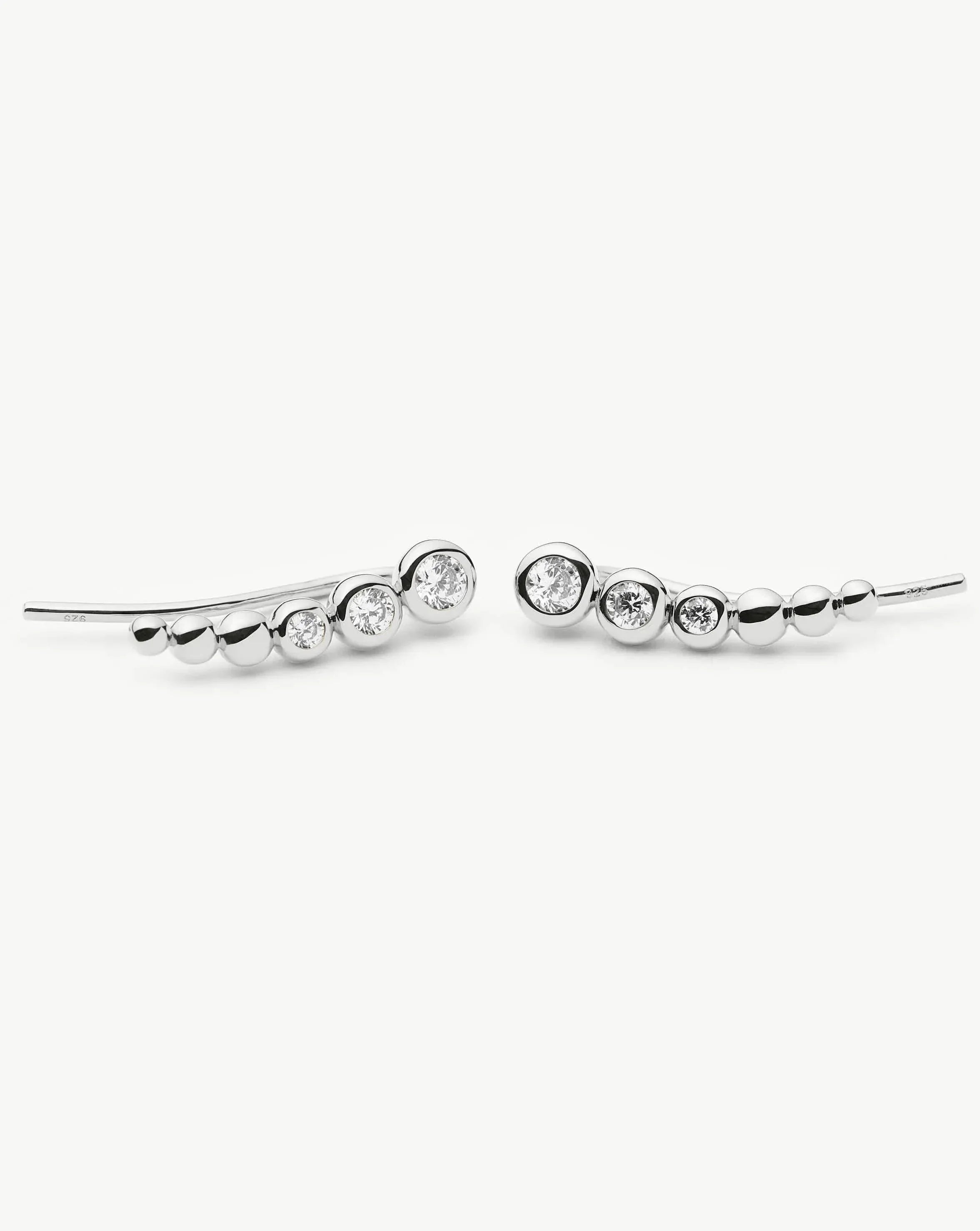 Tennis Climber Earrings | Sterling Silver/Cubic Zirconia